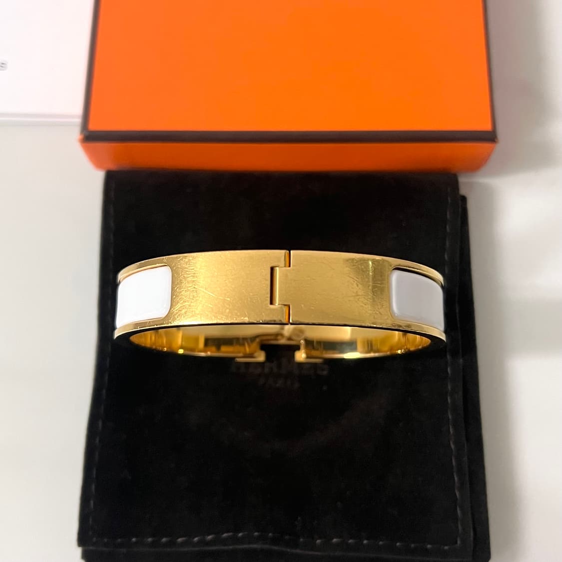 [A급/정품] 에르메스 클릭아슈 팔찌 화이트 골드 PM 상품이미지4