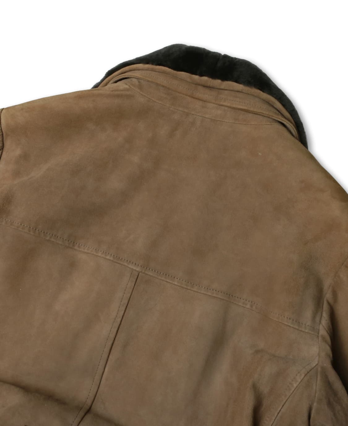 엠메띠 [Emmeti] 무통 모카 브라운 염소가죽 스웨이드 벨티드 코트 상품이미지6