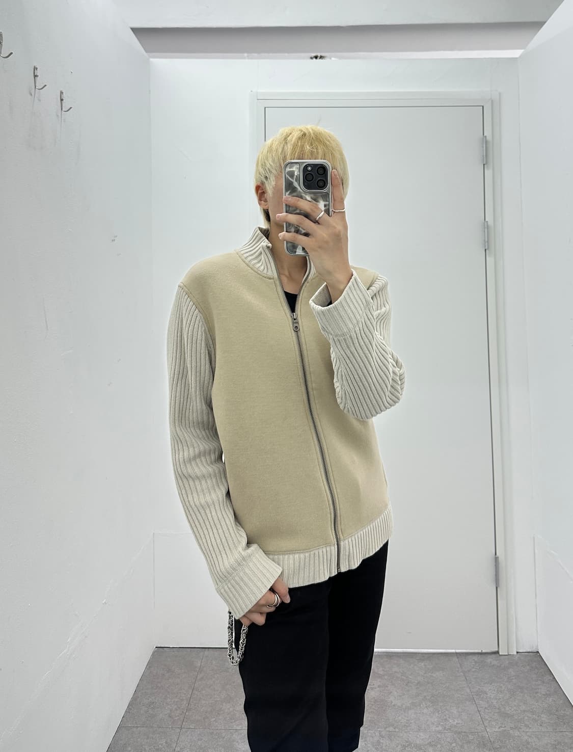 Vintage knit zip up 상품이미지2
