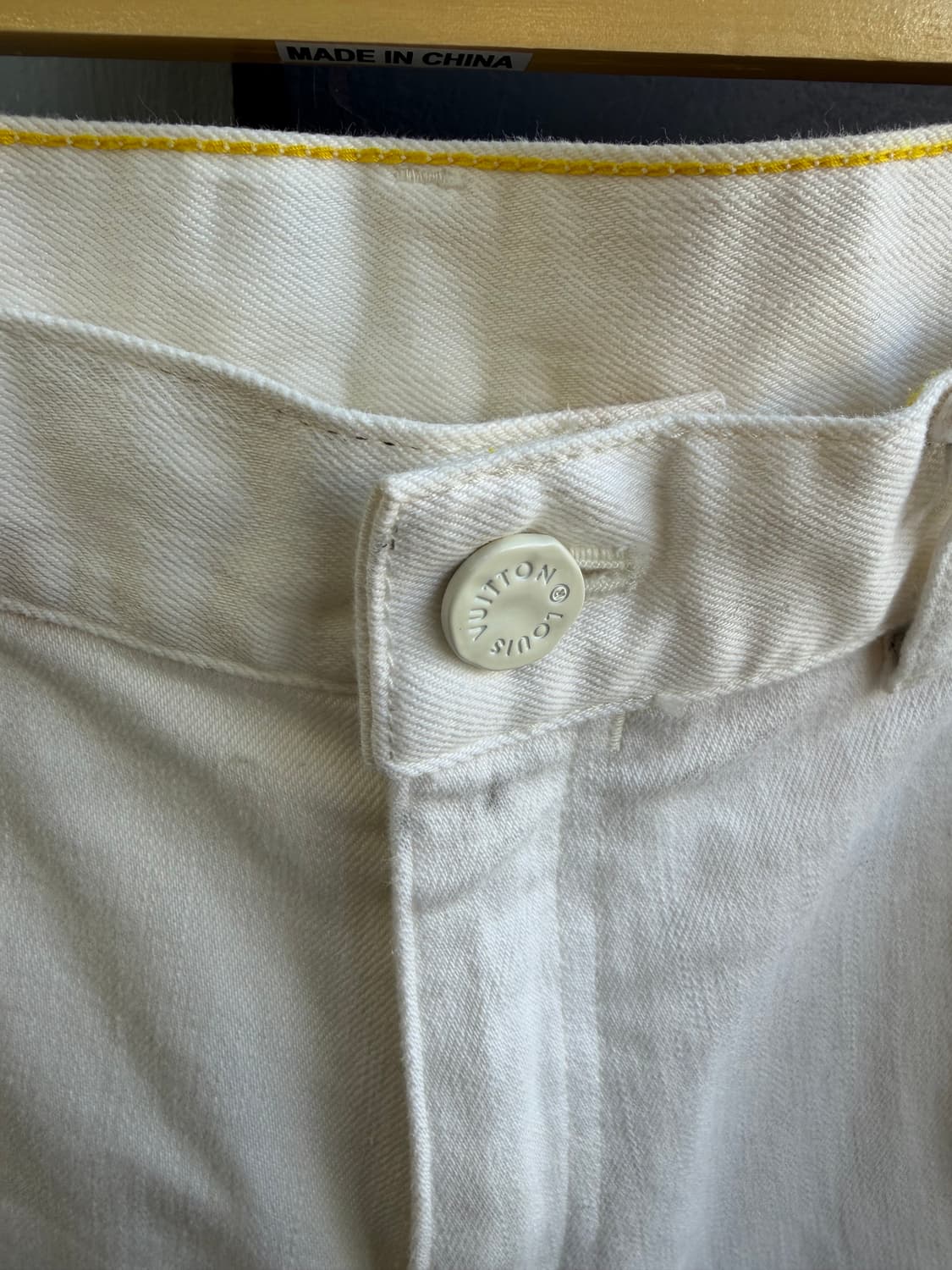 35/ 루이비통 스트레치 화이트 코튼 팬츠 상품이미지6