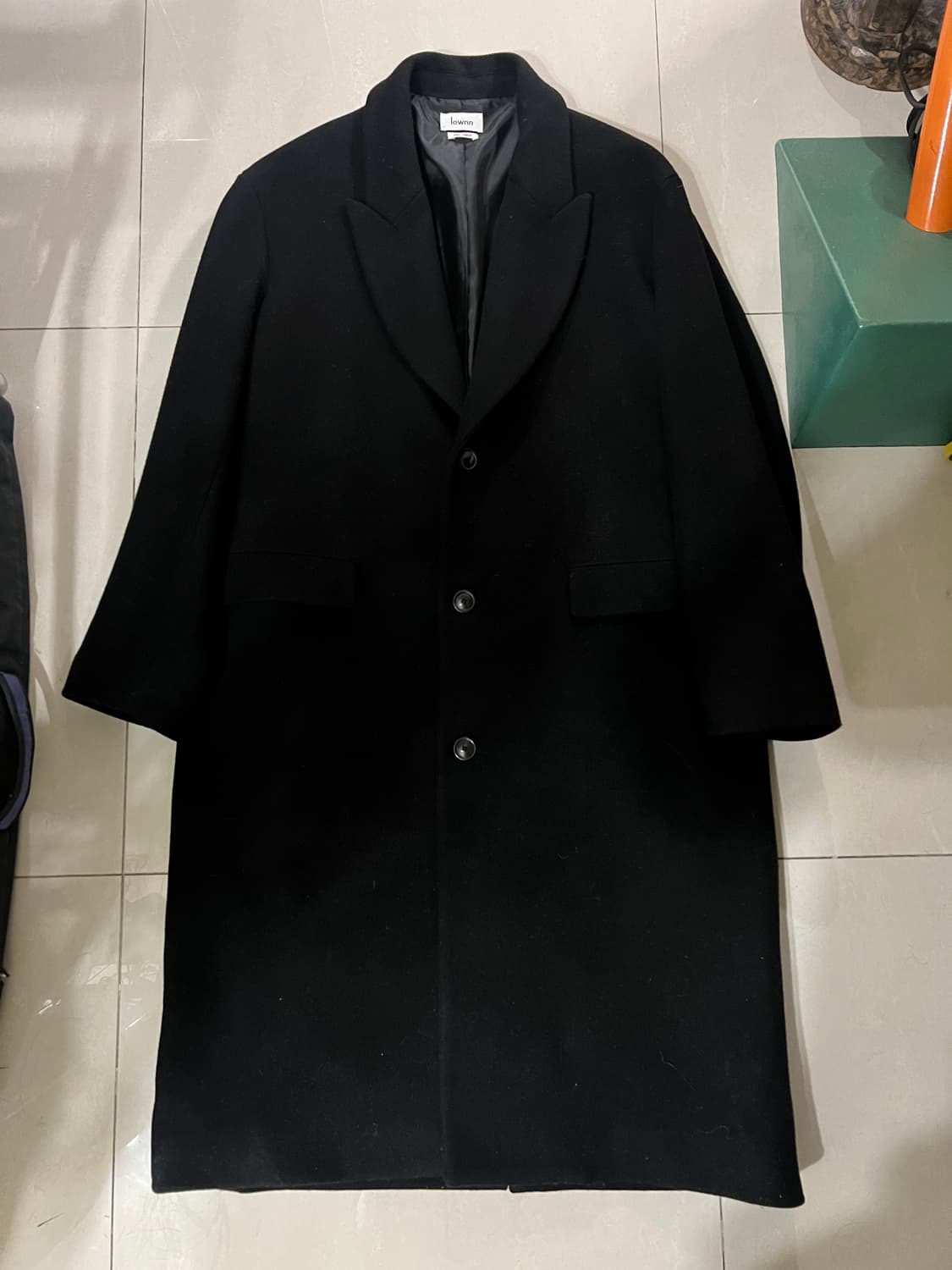 Lownn Black Wool Cashmere Coat 상품이미지1