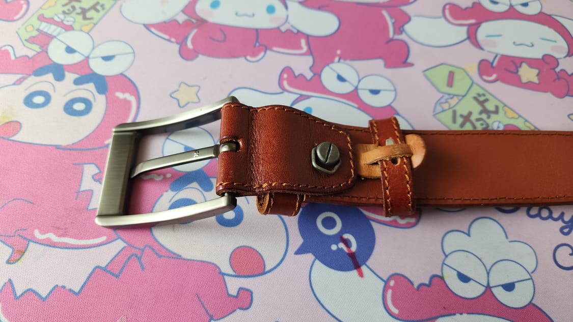 이태리 통가죽 위빙 벨트 브라운 상품이미지6