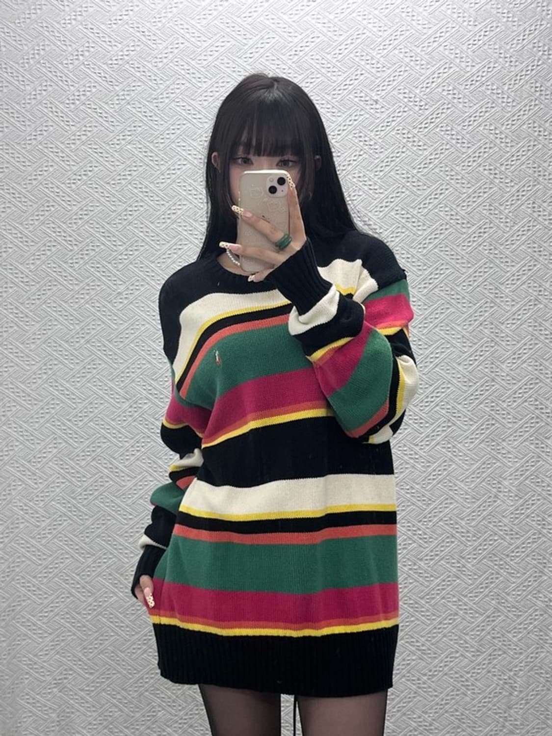 폴로 랄프로렌 90's Y2K 레트로 컬러블럭 니트 105 C09751 상품이미지1