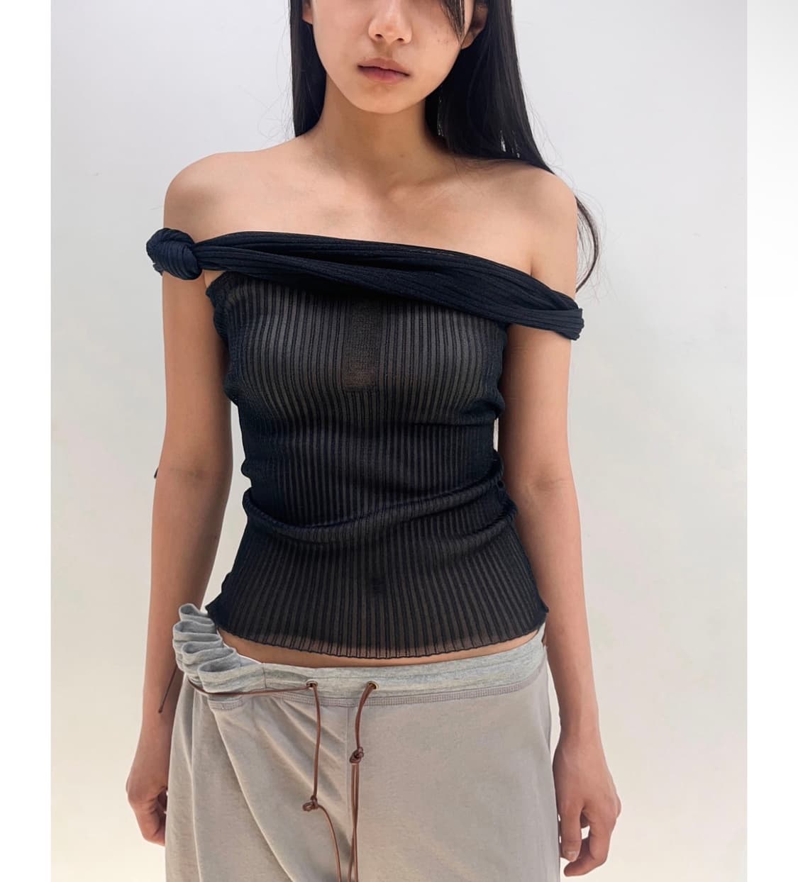 SHEER TANK TOP 블루 상품이미지3