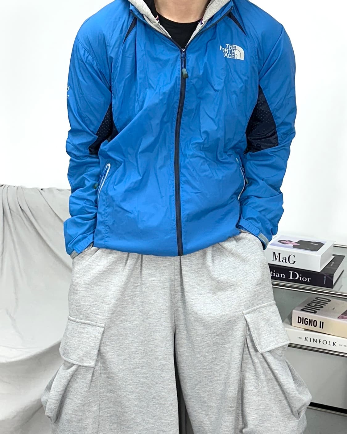 노스페이스 블루 플라이트 시리즈 바람막이 M 상품이미지1