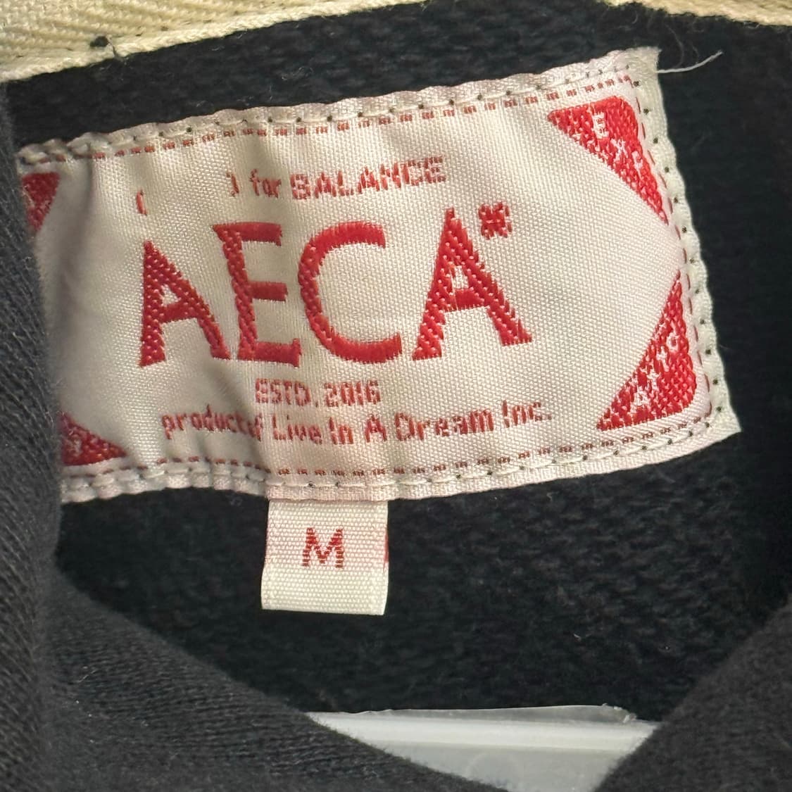 에이카화이트(AECA) 24SS 블랙 후드티 (M) 상품이미지2
