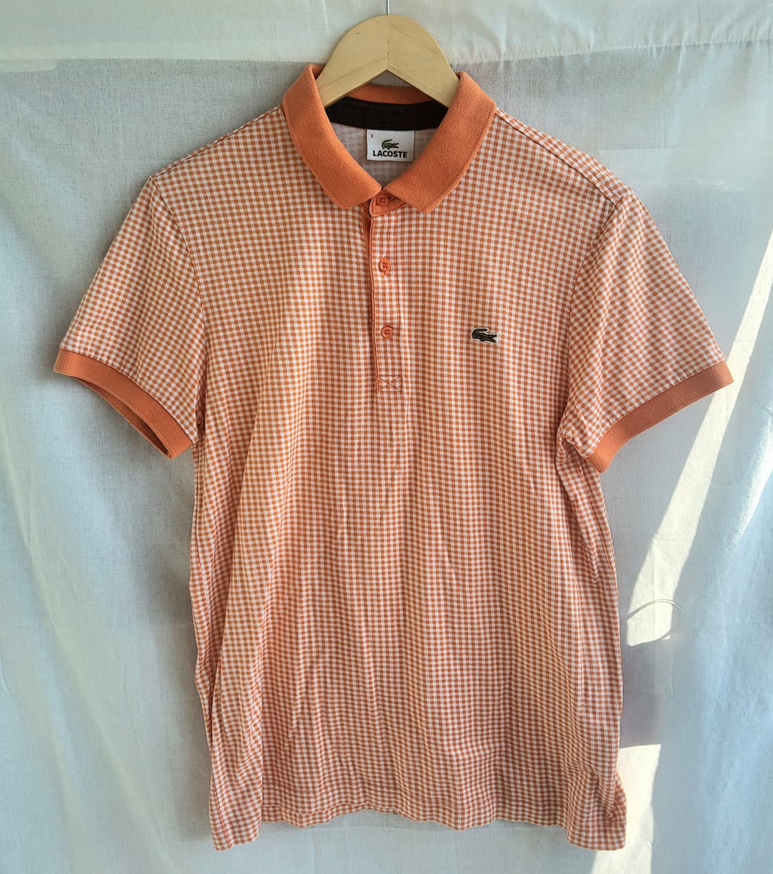 라코스테 반팔 카라티셔츠 남여공용 M사이즈 코튼 기본핏  상품이미지1