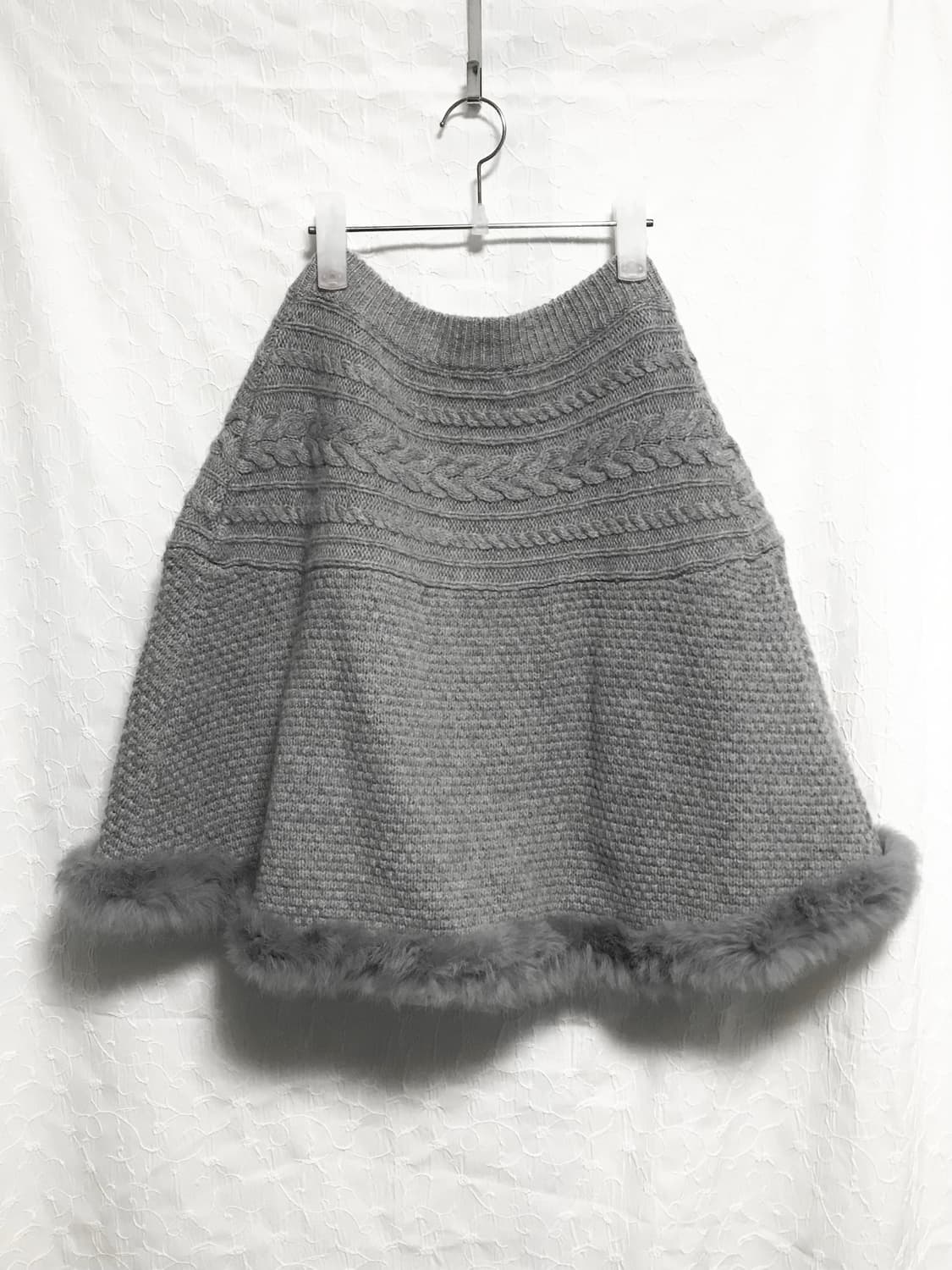 빈티지 니혼진 너드 모리 퍼 트리밍 케이프 상품이미지2