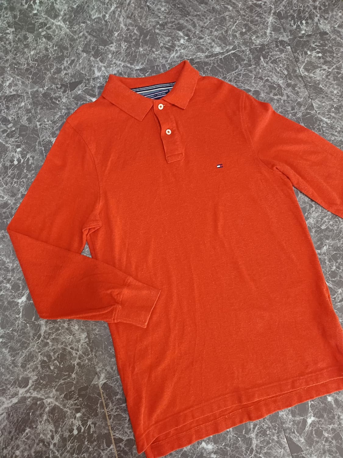 타미힐피거 긴팔 폴로 셔츠 S 상품이미지2