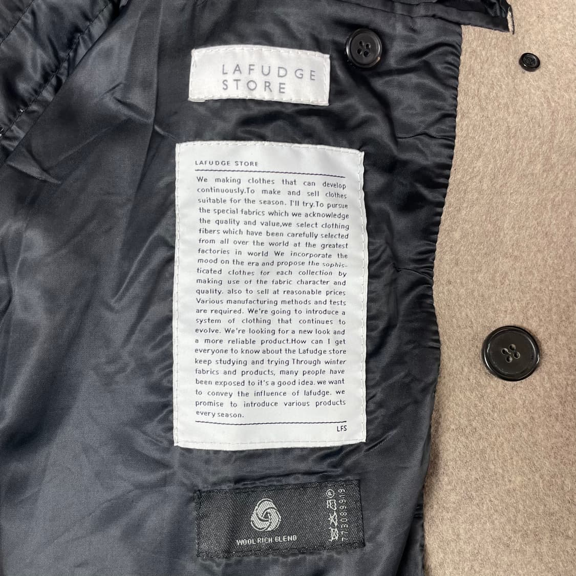 라퍼지스토어 울리치 연베이지 더블코트 L 상품이미지4