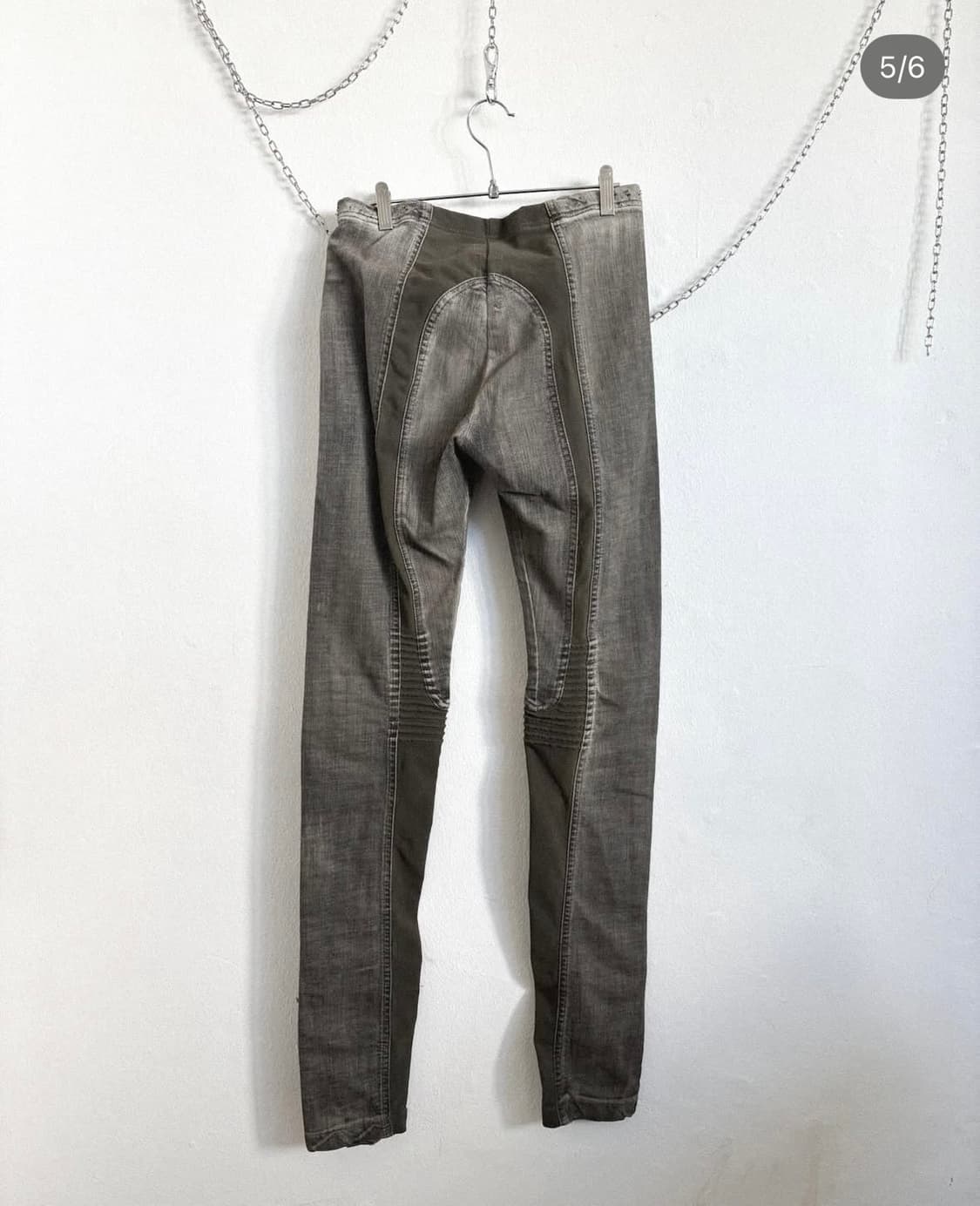 릭오웬스 초기 아카이브 머드워시드 바이커 레깅스 상품이미지2