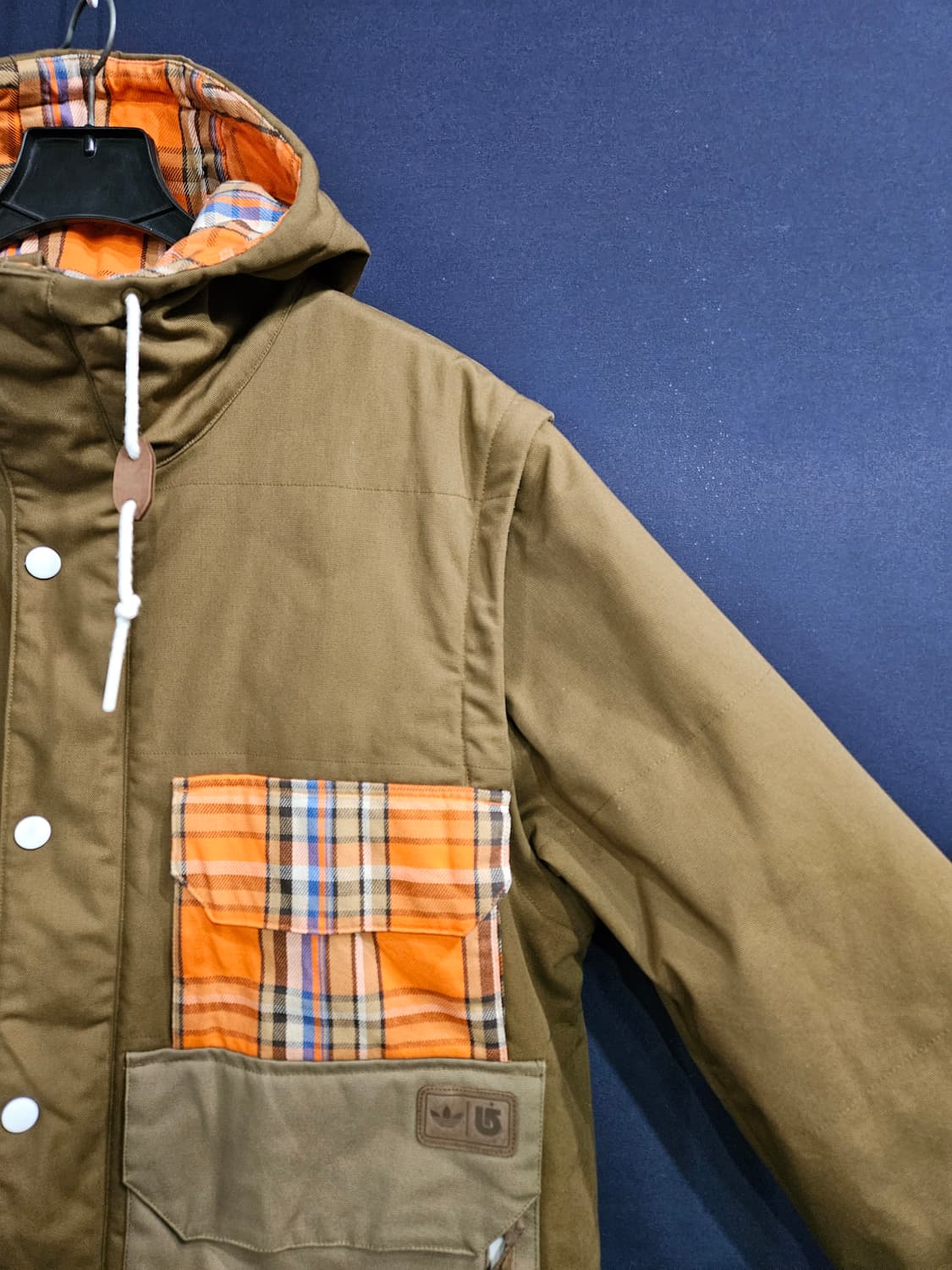 아디다스 글루바인 콜라보 카키배색 남성 110~115 야상점퍼 자켓  상품이미지4