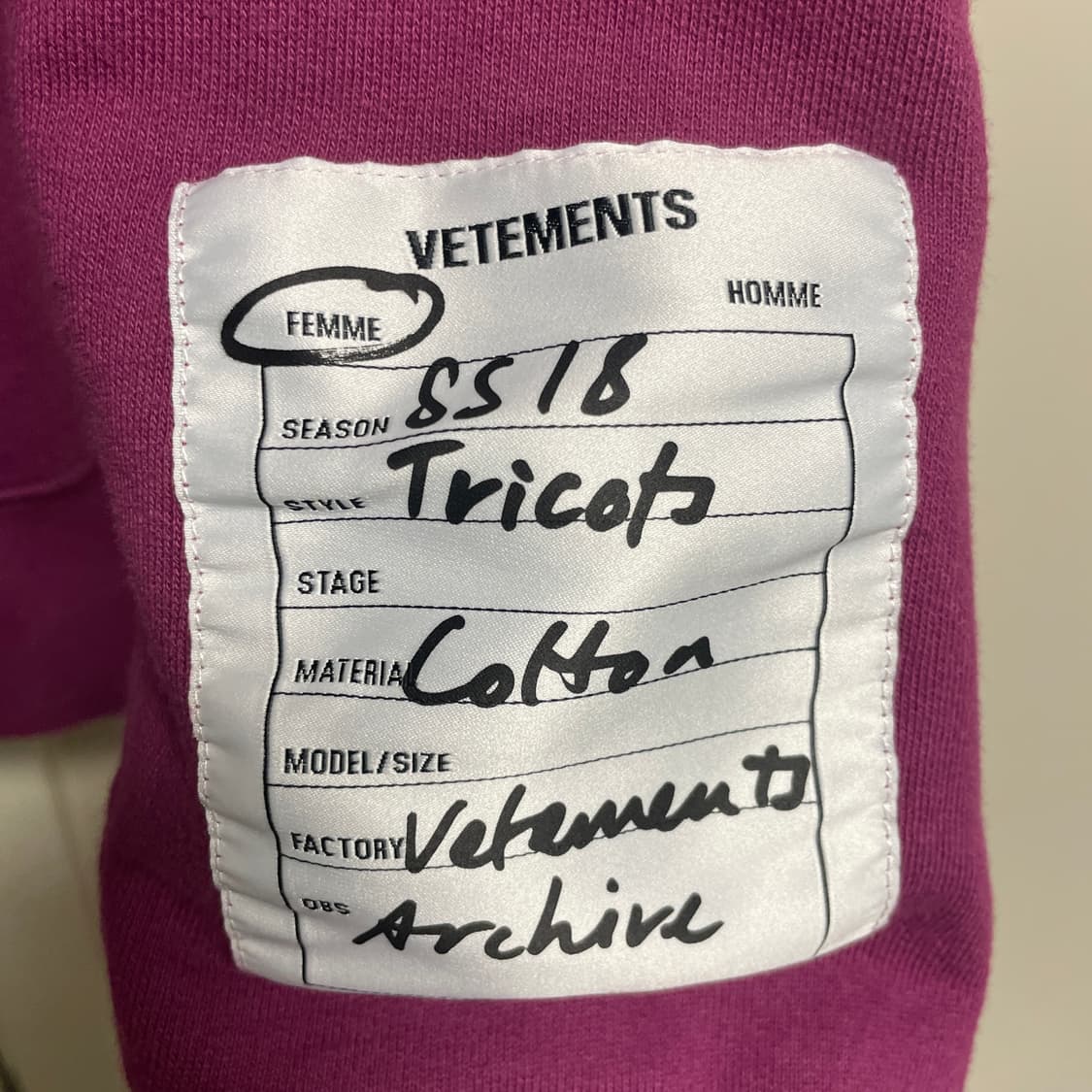 [XS] 베트멍 2018SS 디컨스트럭티드 맨투맨 상품이미지3