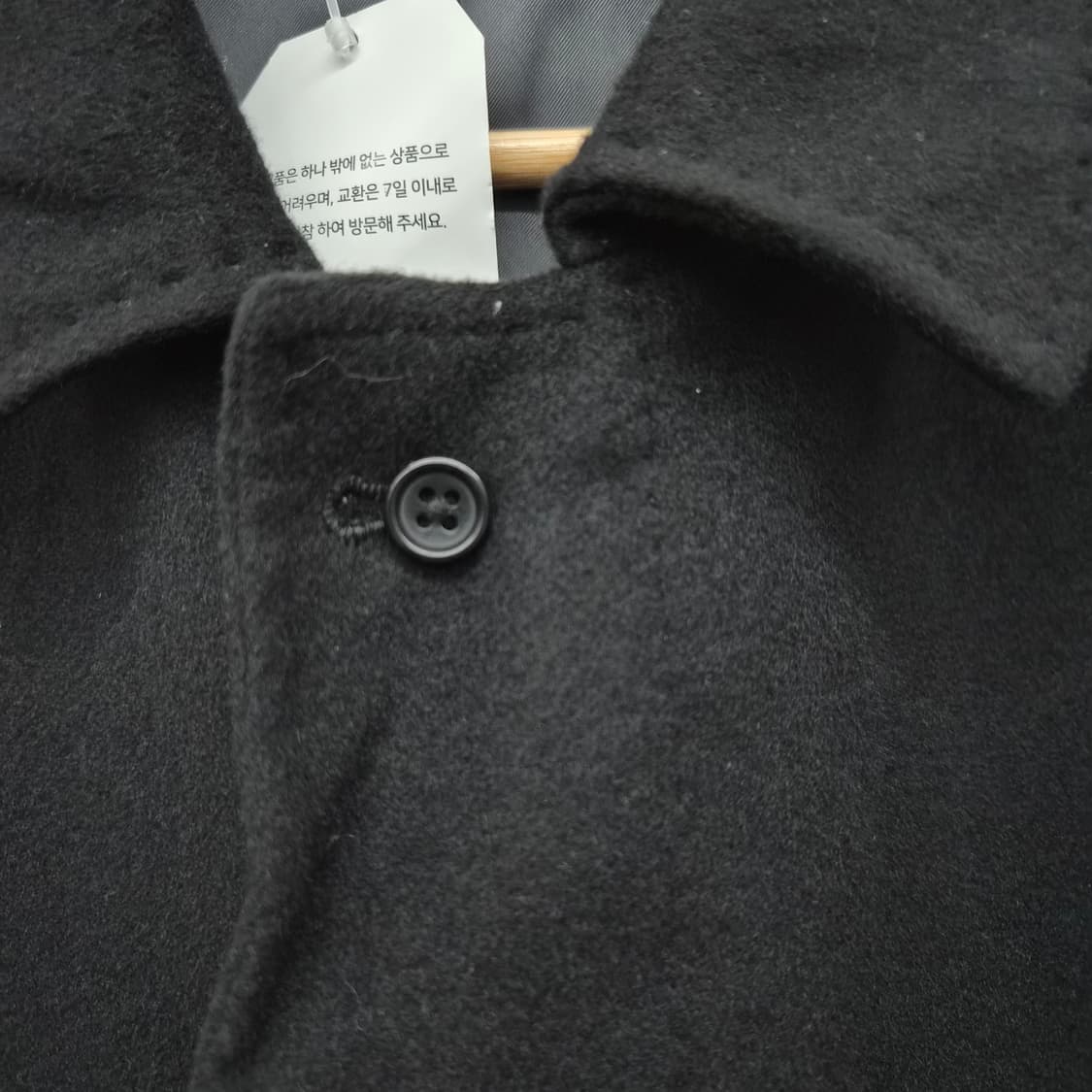 캐시미어 100% 블랙 기본 코트 남여공용 M 상품이미지3
