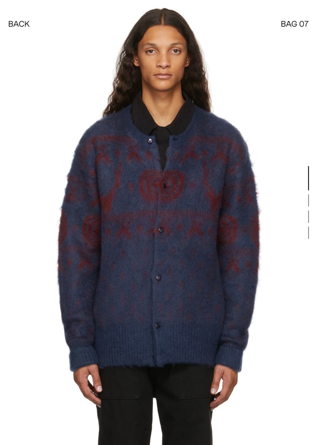 South2 West8  남이서팔 네이비 노르딕 패턴 가디건 XS 상품이미지1