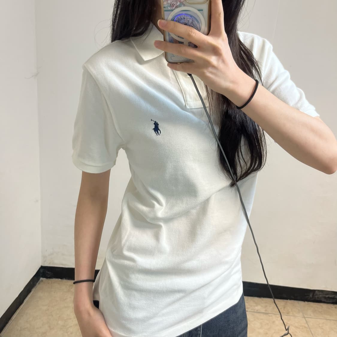 Polo Ralph Lauren White Collar T-Shirt   상품이미지2