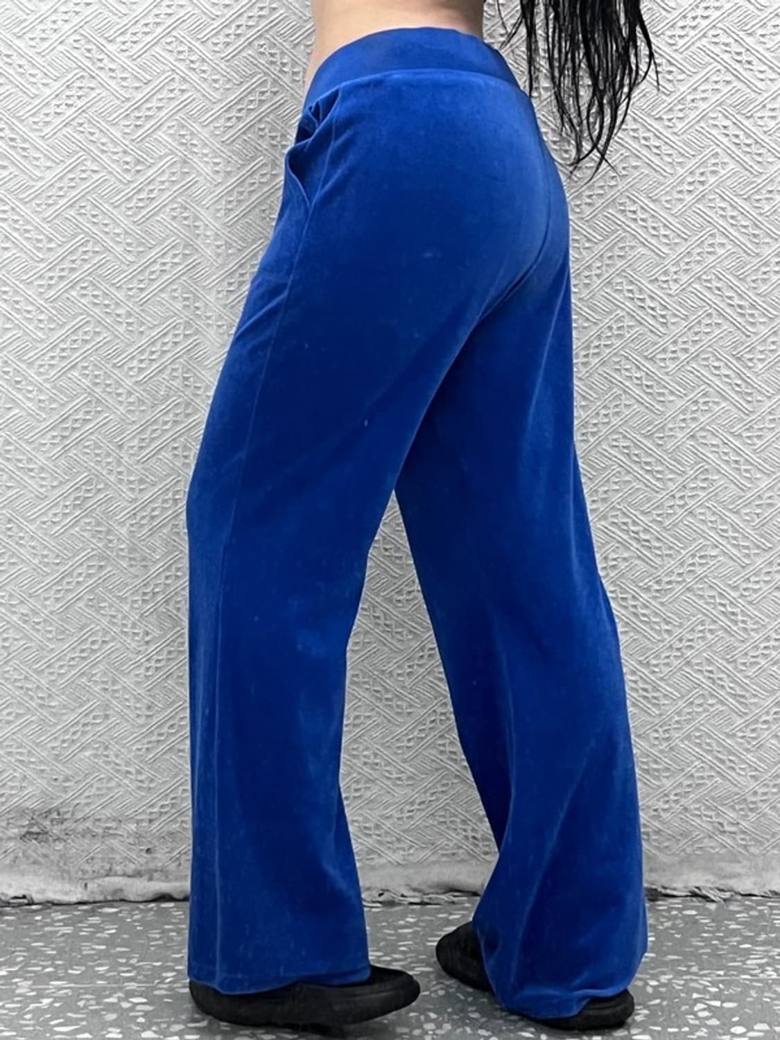 쥬시 꾸뛰르 Y2K 벨벳 코발트 블루 트레이닝 팬츠 M C08788 상품이미지2