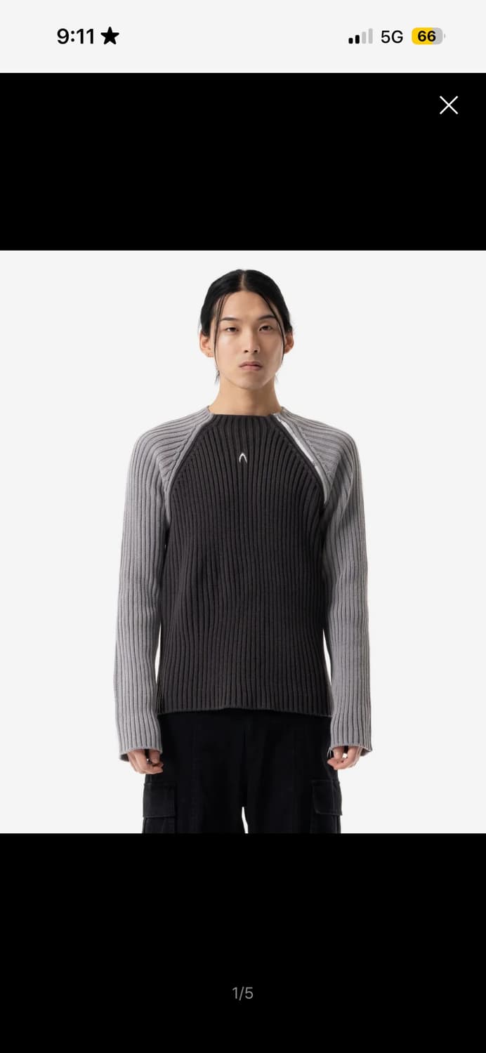 Paneled Half-Zip Sweater (dark gray) 상품이미지1