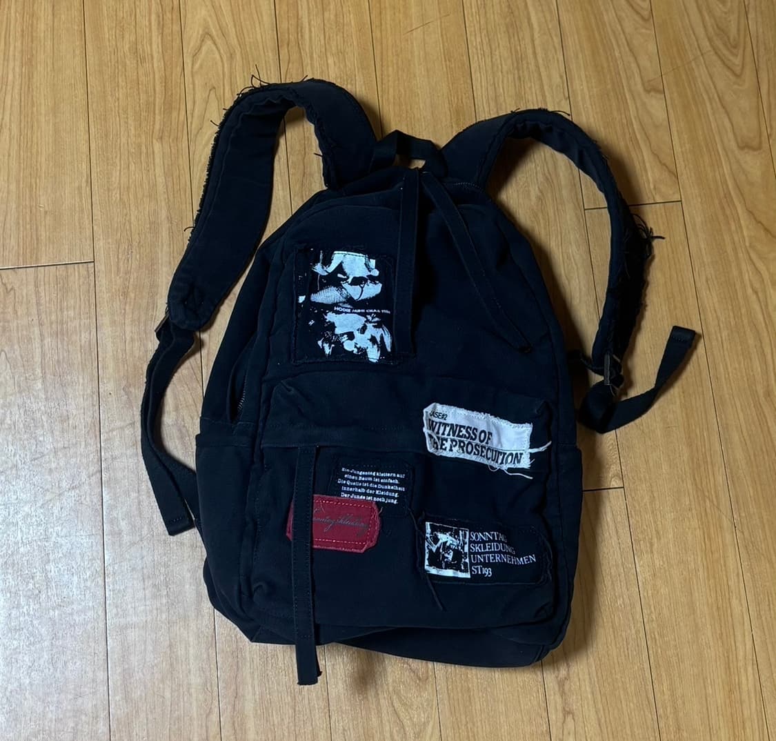 선데이오프클럽 VTG Patches 빈티지 패치 백팩 워시드블랙 상품이미지2
