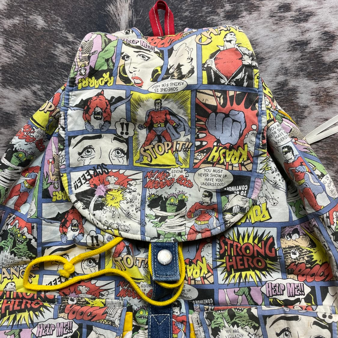 빈티지 카툰 프린팅 백팩 상품이미지2