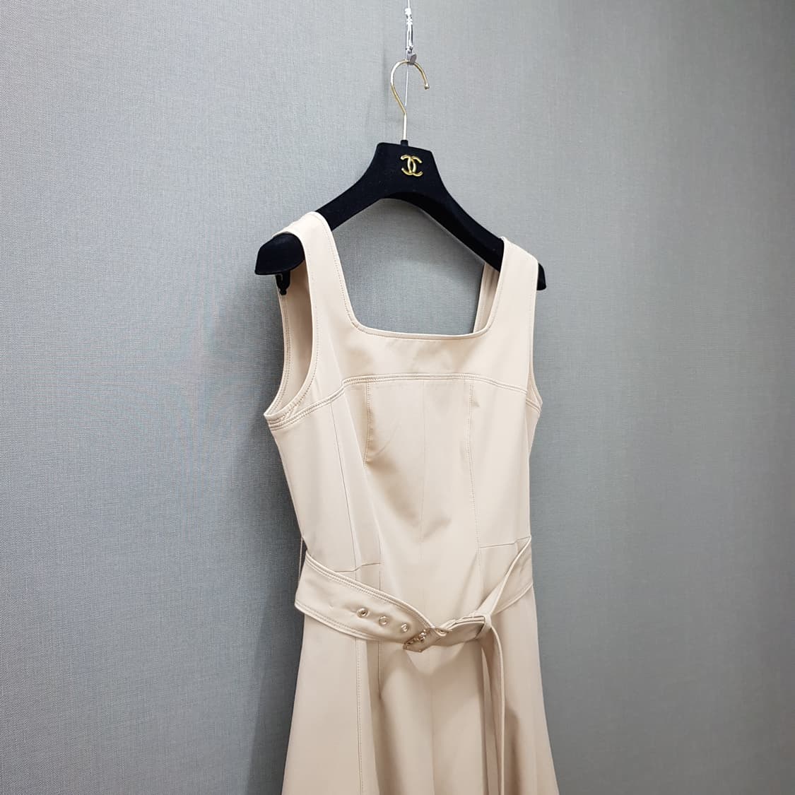 미샤 2024 스퀘어넥 벨트 A라인 롱 원피스 XS사이즈 상품이미지4