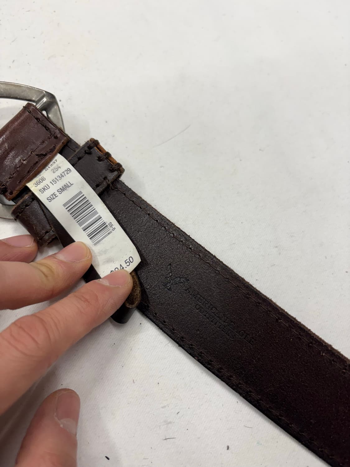 빈티지 웨스턴 하트 버클 브라운 레더 벨트 상품이미지5