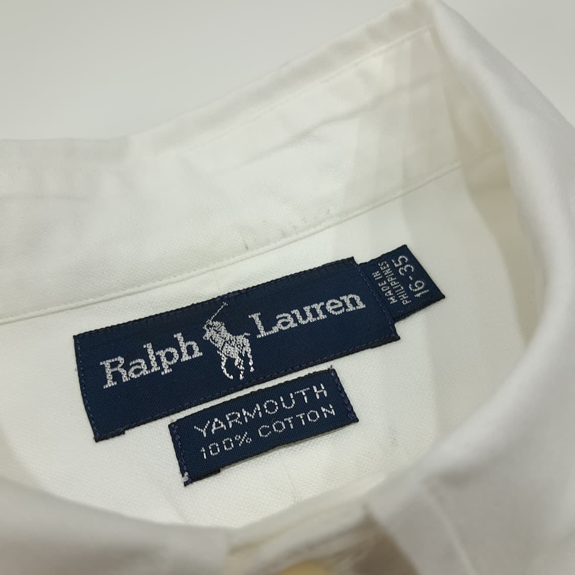 CL388 XL 폴로 90s 코튼 핀포인트 화이트 셔츠 남방 상품이미지3
