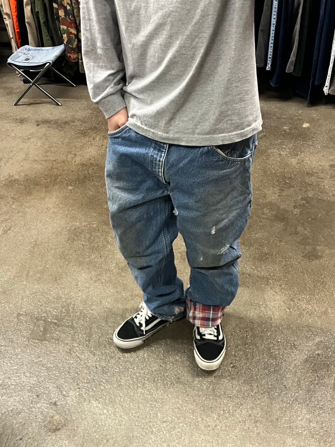 90s Carhartt 플란넬 라인드 데님 팬츠 (37“) 상품이미지7