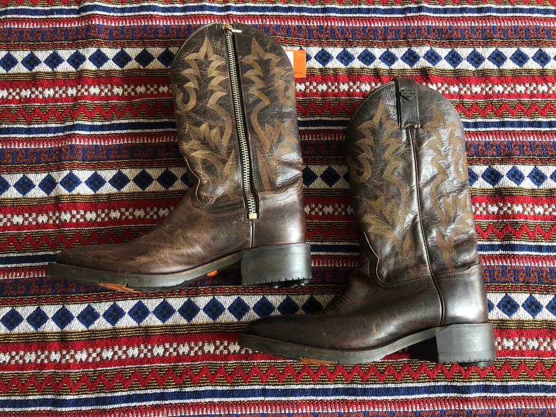 할리데이비슨 브라운 레더 웨스턴 부츠 260 미사용 상품이미지3