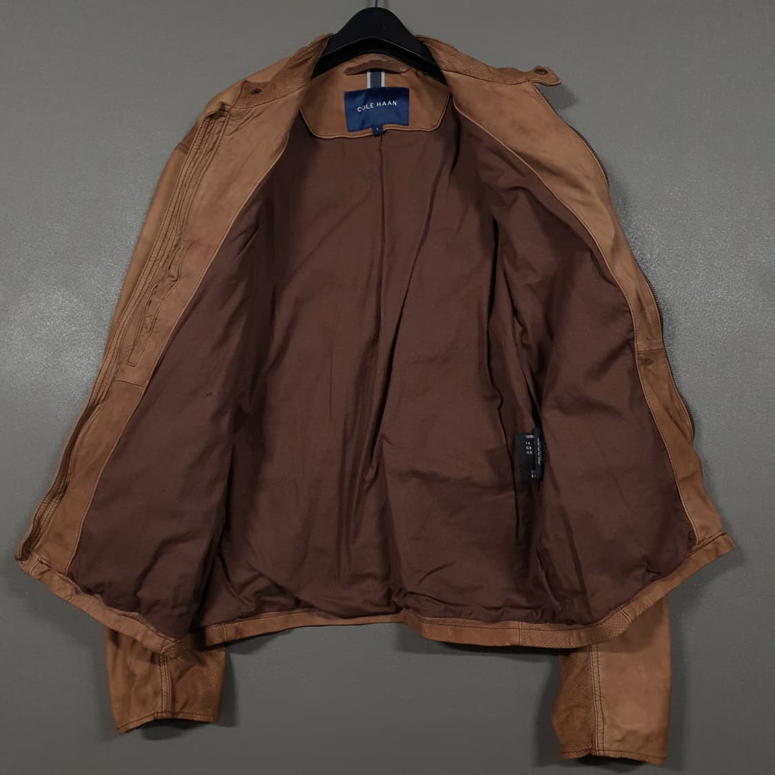 실측 M) COLE HAAN 콜한 싱글 라이더 양가죽 리얼 레더 자켓 상품이미지9