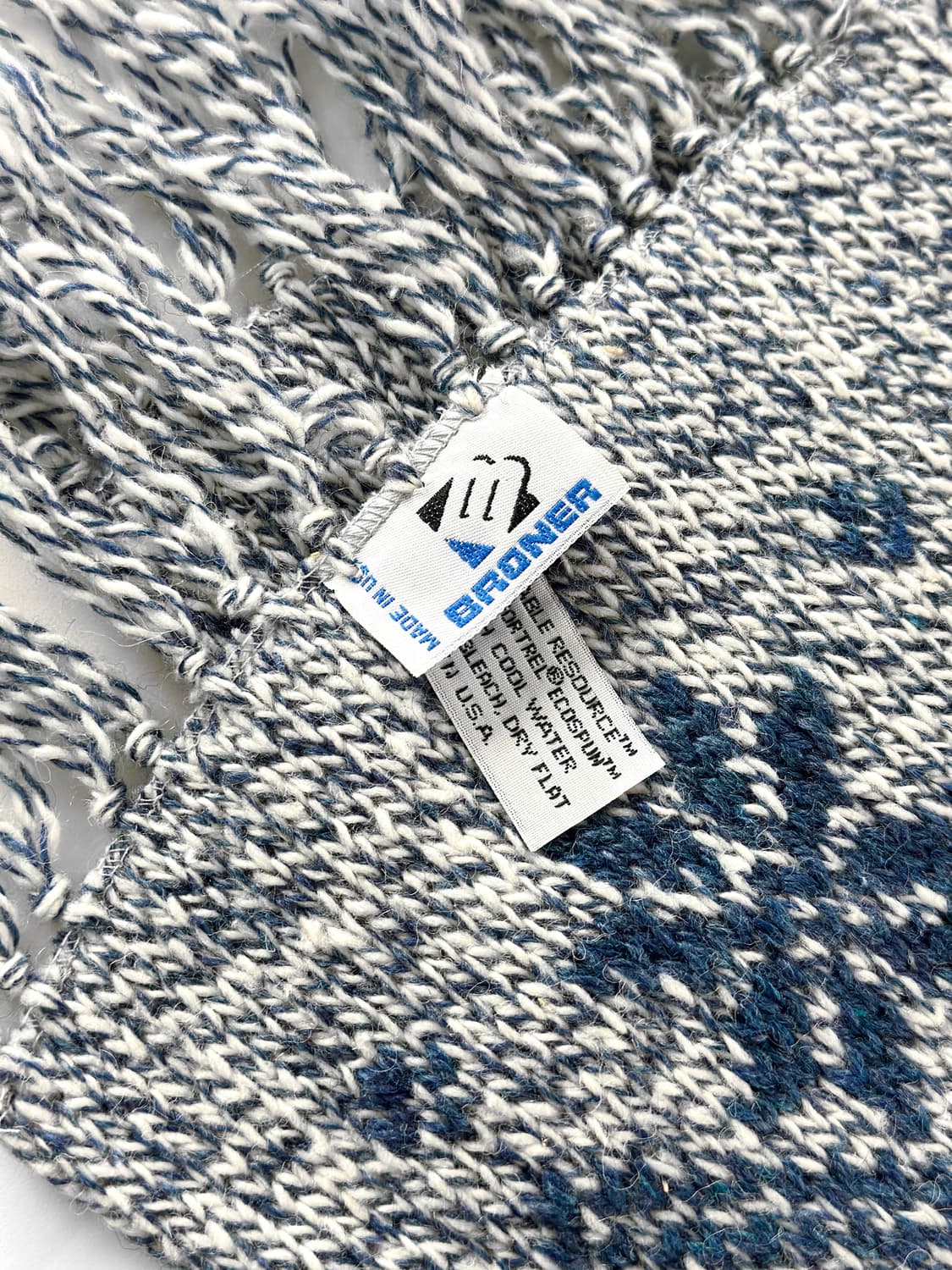 90s 빈티지 BRONER 눈꽃 패턴 머플러 상품이미지6