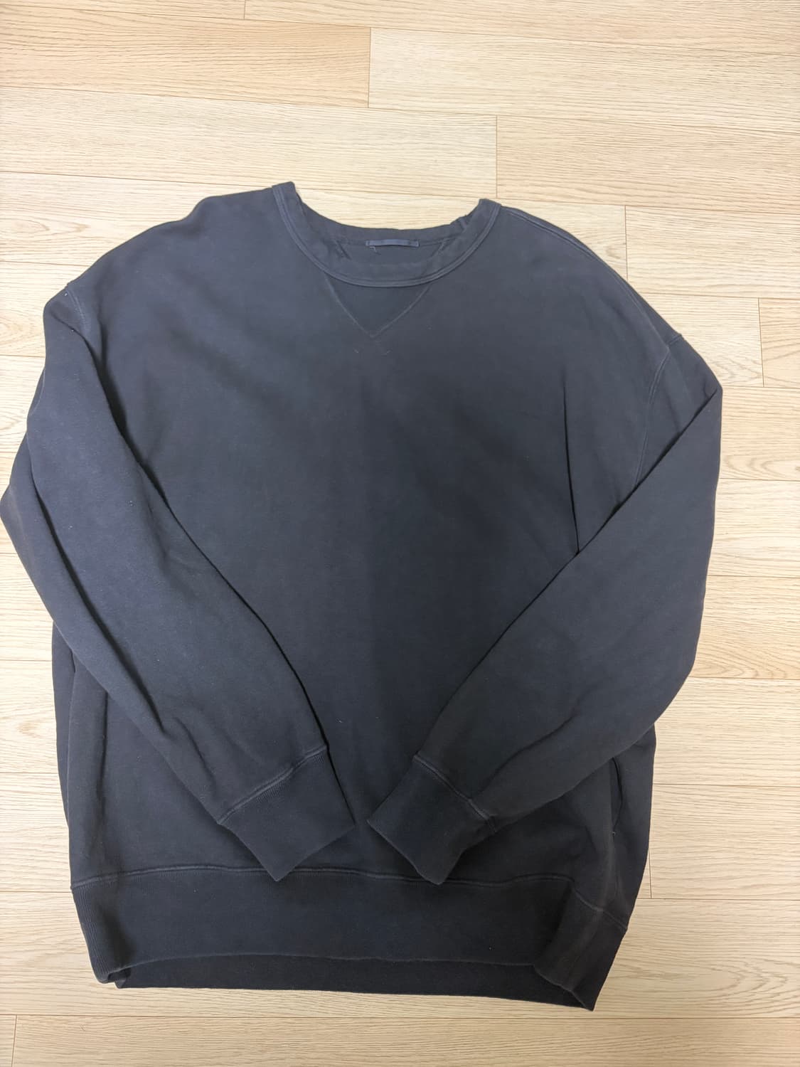 텐씨(Ten-C) 가먼트다잉 맨투맨 (L, 네이비) 상품이미지1