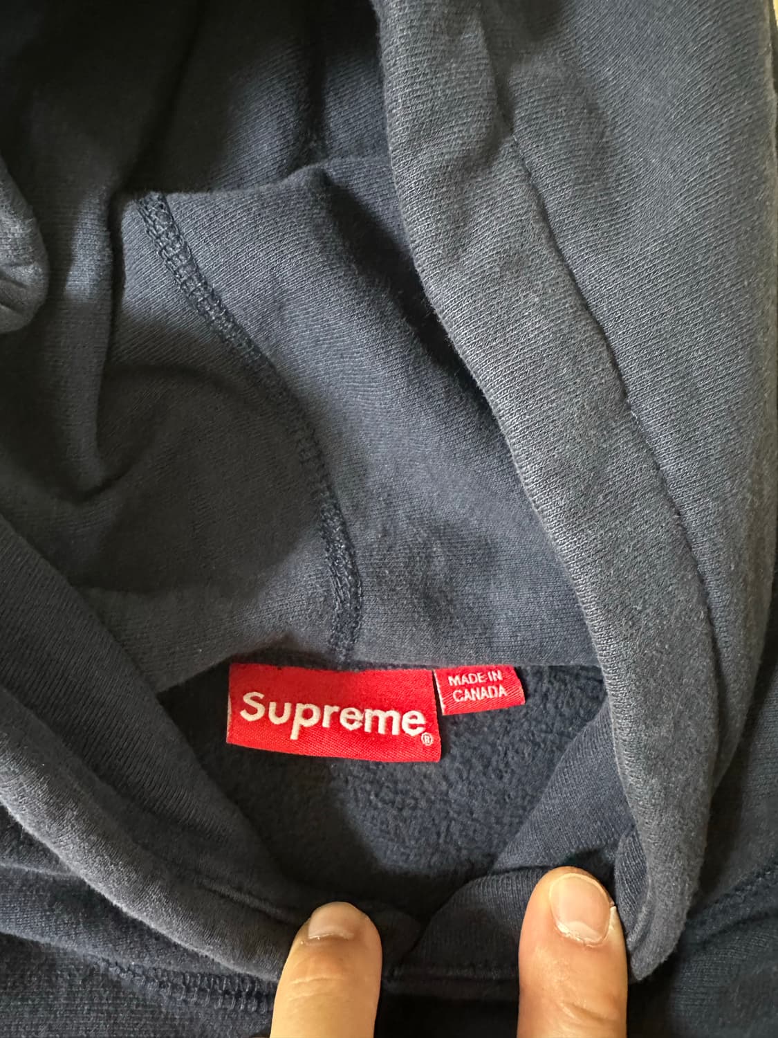 슈프림 크로스박스로고 후드 네이비xl 상품이미지4