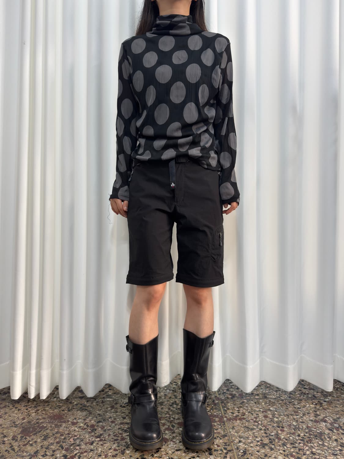 dot mesh top 상품이미지3
