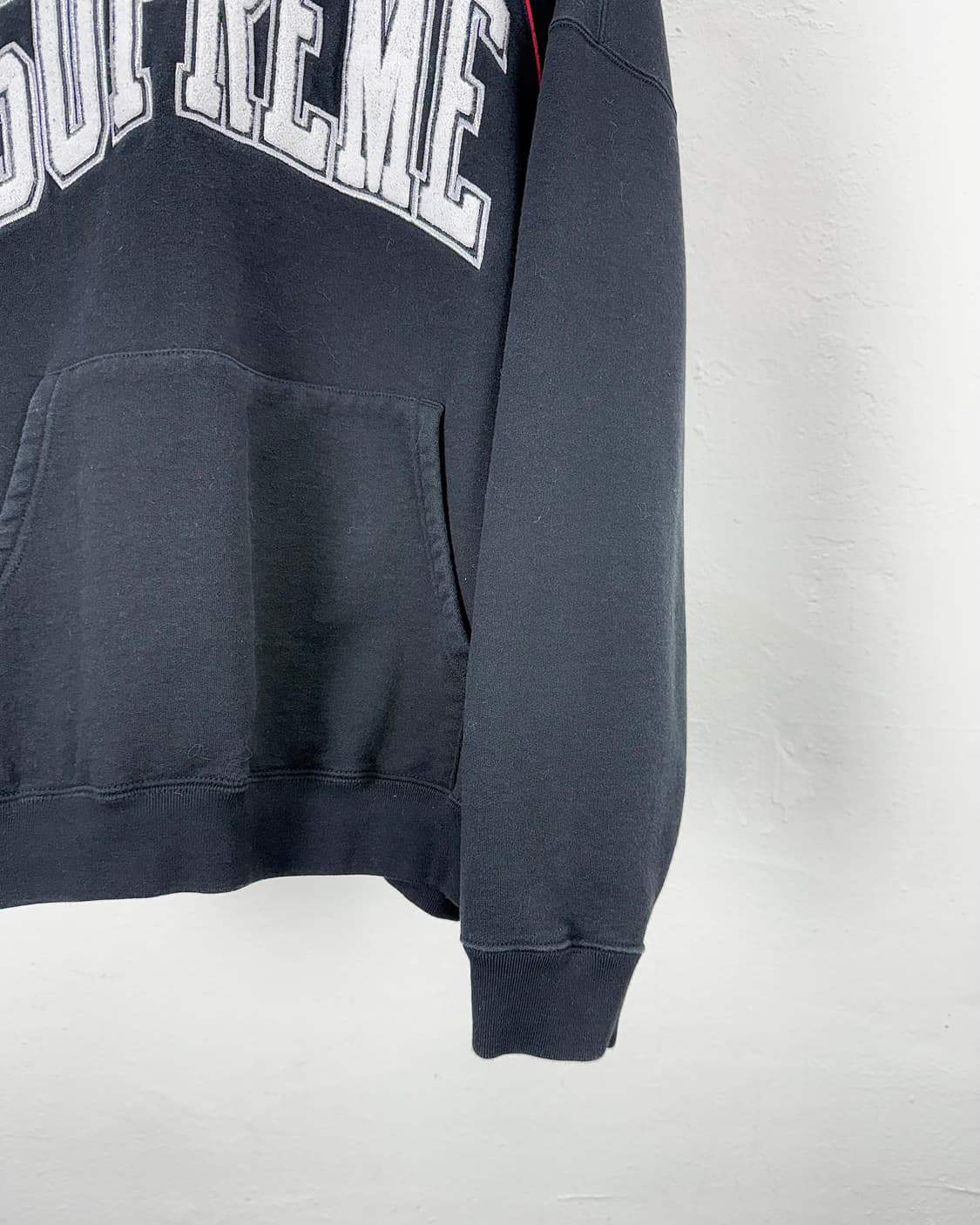 슈프림 23ss 박시 파이핑 아크 후디 스웨트 셔츠 블랙 상품이미지5