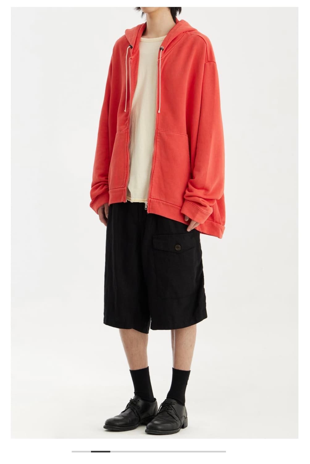 CAMIEL FORTGENS  zip hoodie-red (L) 상품이미지2