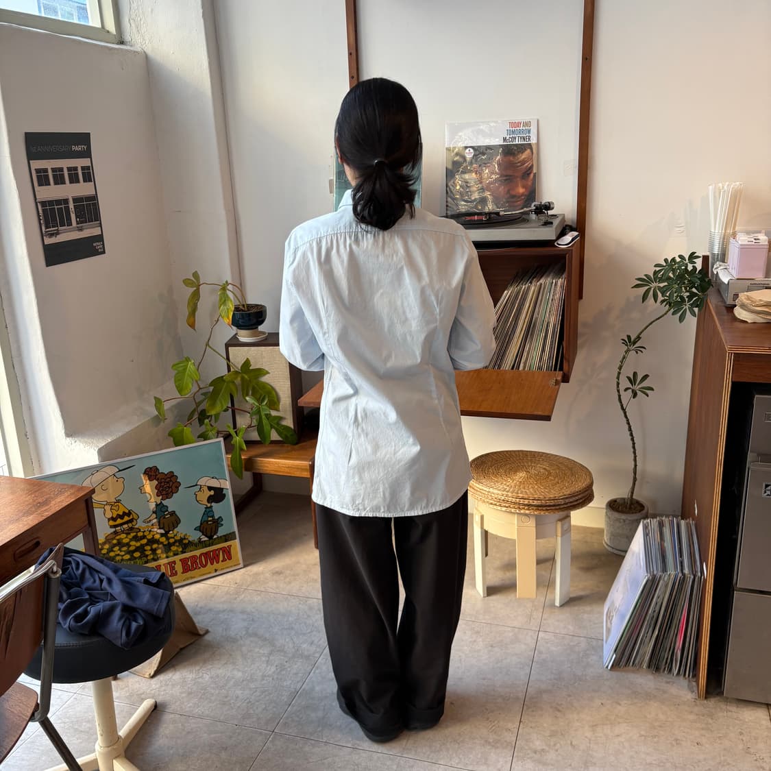 라프시몬스 스몰 R 로고 셔츠 상품이미지4