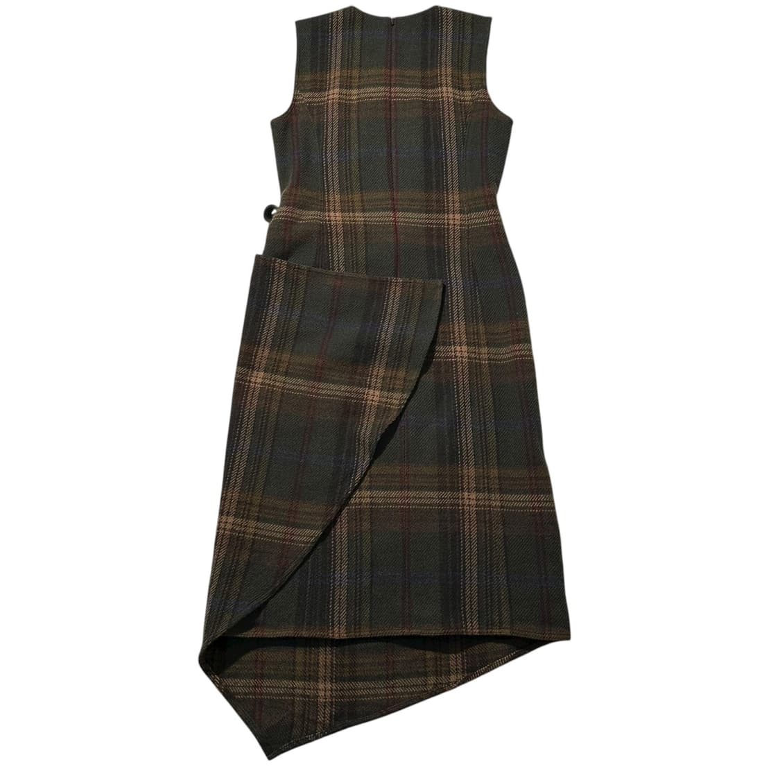 24fw 폴로 랄프로렌 플래드 체크 포 랩 슬리브리스 드레스 원피스 상품이미지4