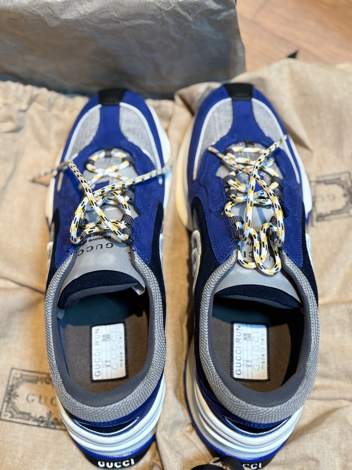 구찌(Gucci) 런(Run) 블루 스니커즈 UK9.5 상품이미지6