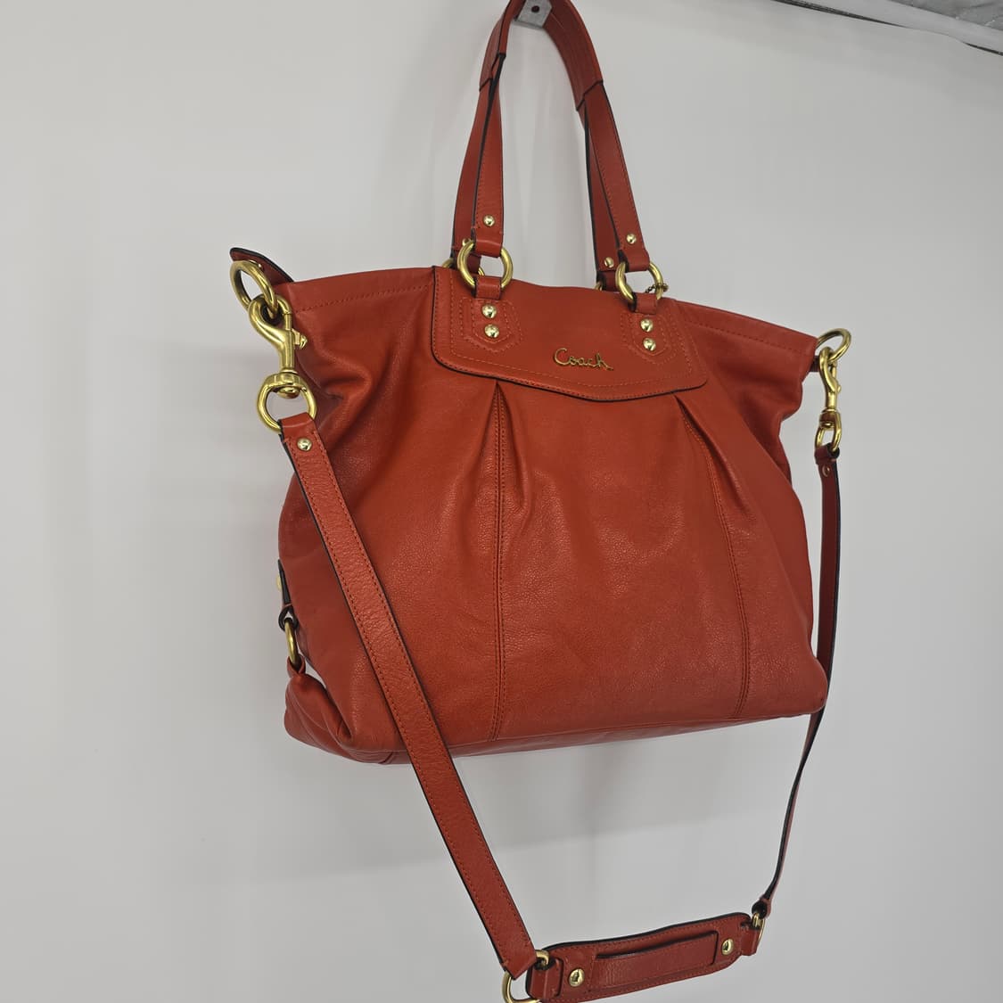Vintage Coach Ashley Orange Leather Bag 상품이미지3