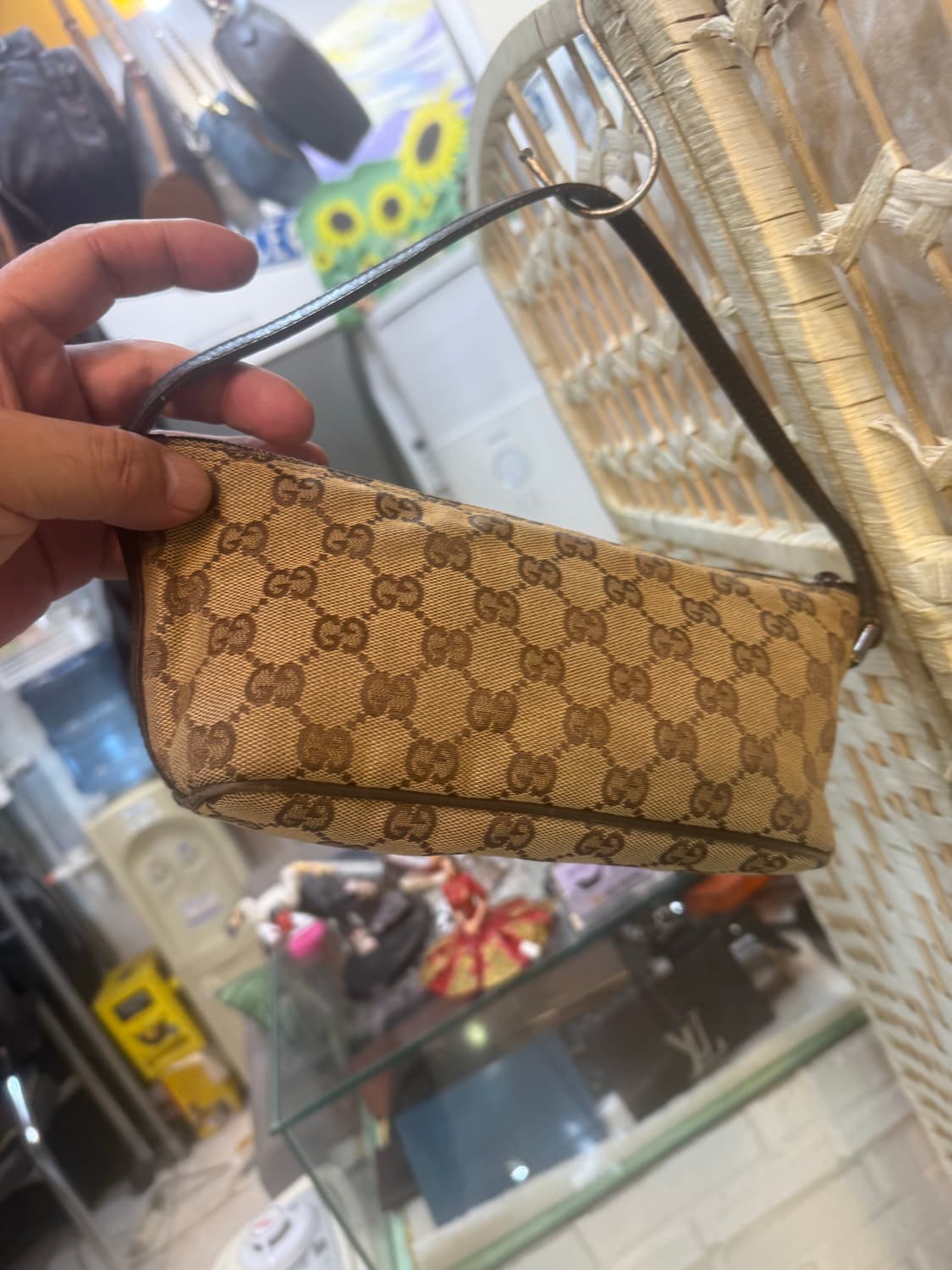 정품 구찌 빈티지 자가드 미니 토트백 팝니다 상품이미지4