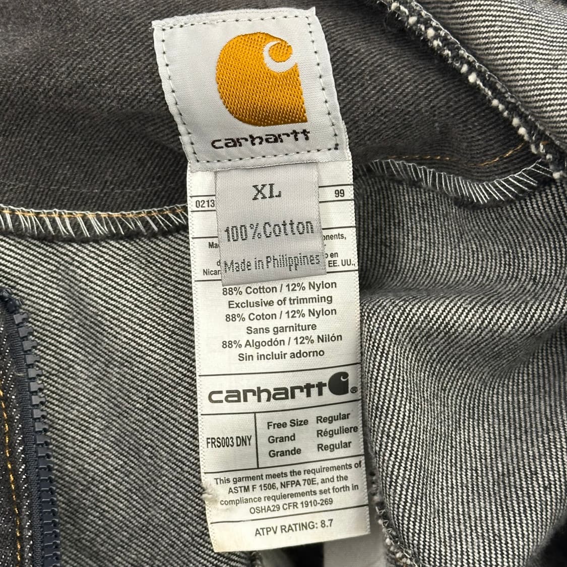 XL 칼하트 리메이크 데님 후드 자켓 상품이미지4