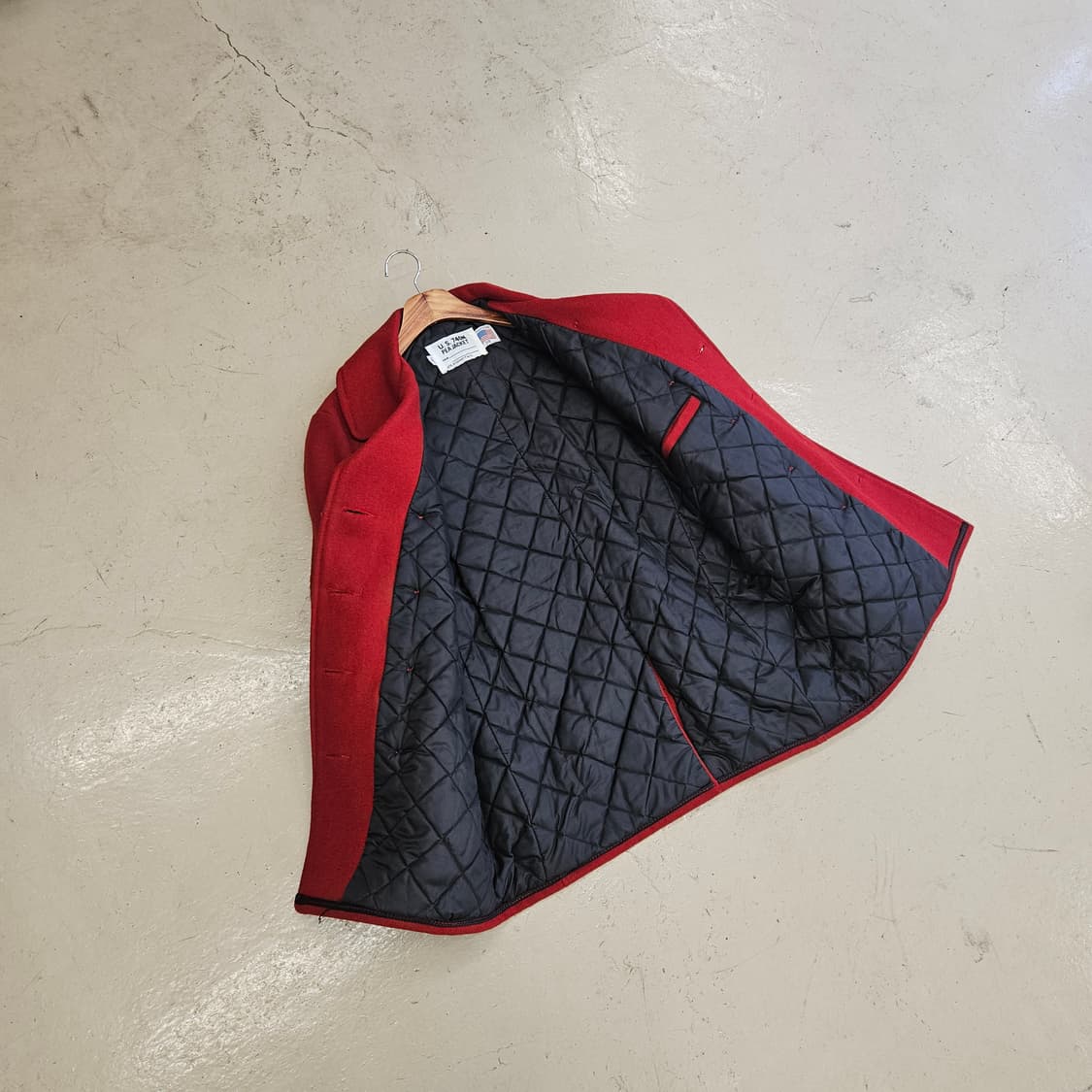 SCHOTT U.S.740N PEA JACKET 쇼트 피코트 빨강색 M 상품이미지7