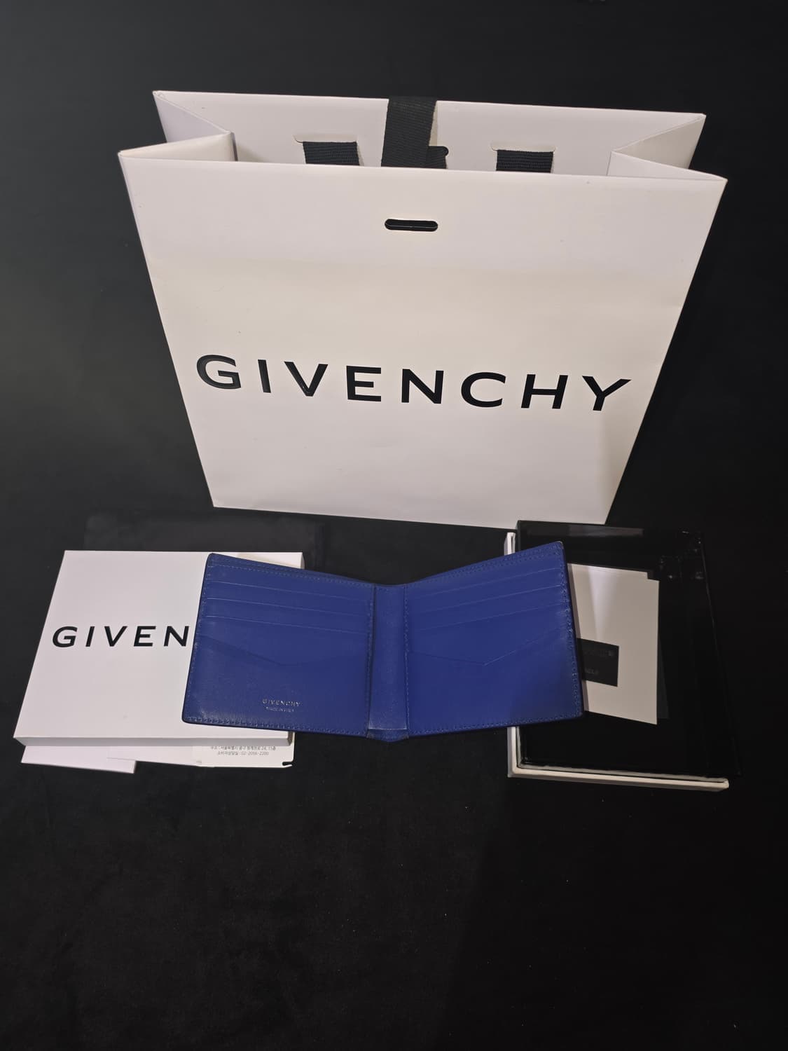 지방시 남성 반지갑 블루 상품이미지5