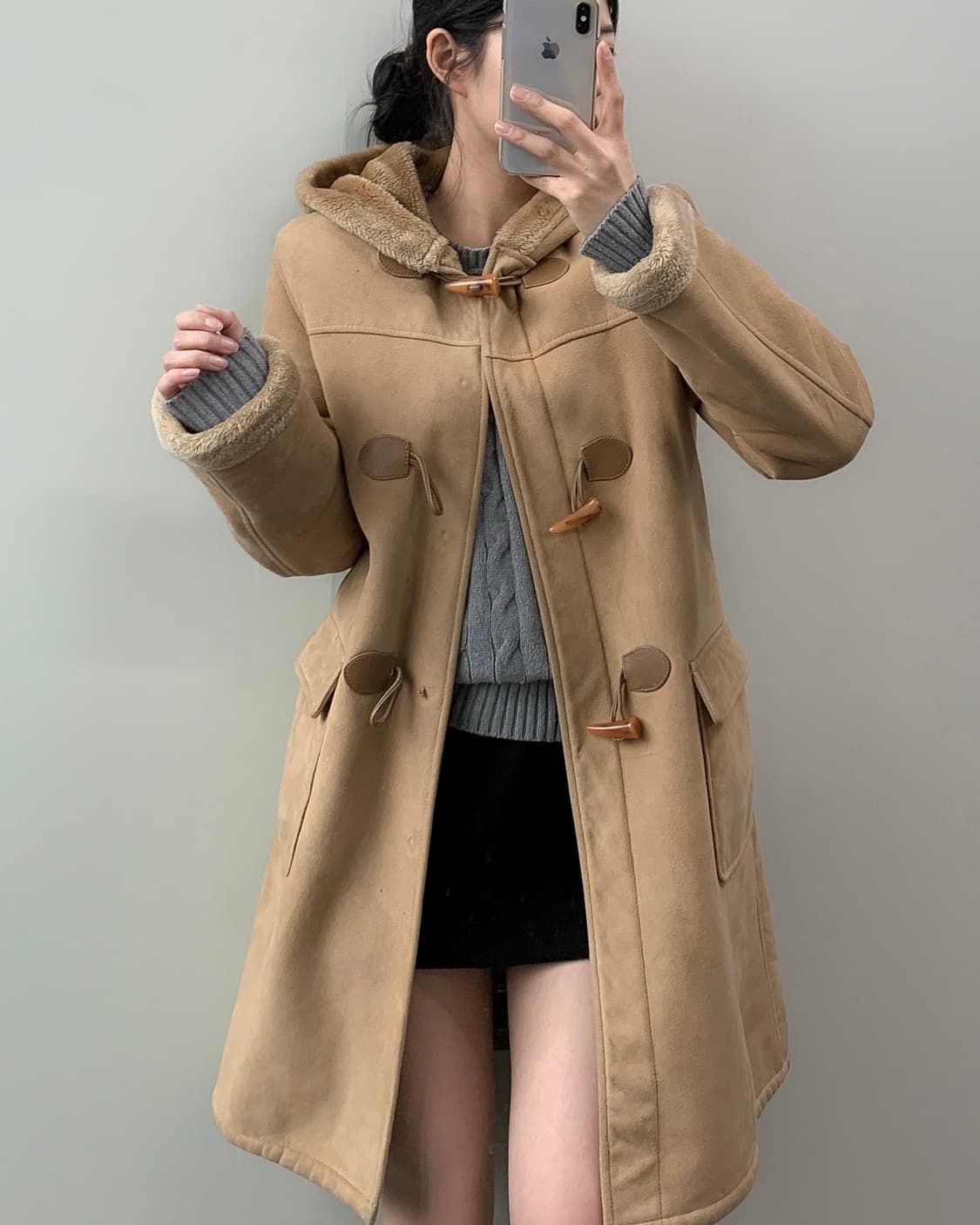 무스탕 더플 코트  상품이미지3