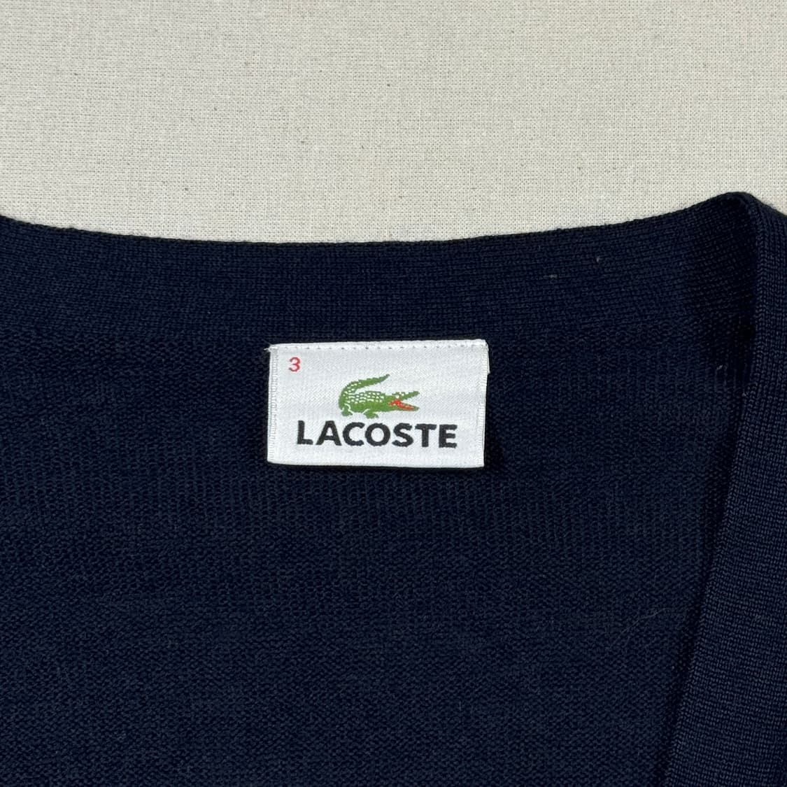 M) 라코스테 울 가디건 네이비 상품이미지6