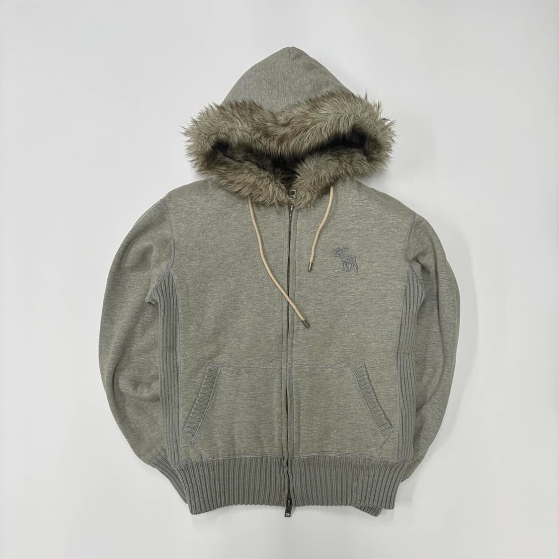 80-90s 아베크롬비 y2k 대장급 폭스퍼 울프죠 걸즈 봄버 자켓 후드 상품이미지2