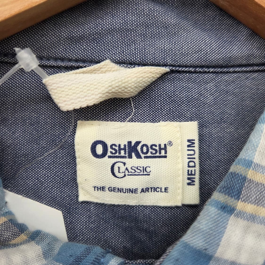 오시코시 블루 체크 남방 셔츠 남m 상품이미지2