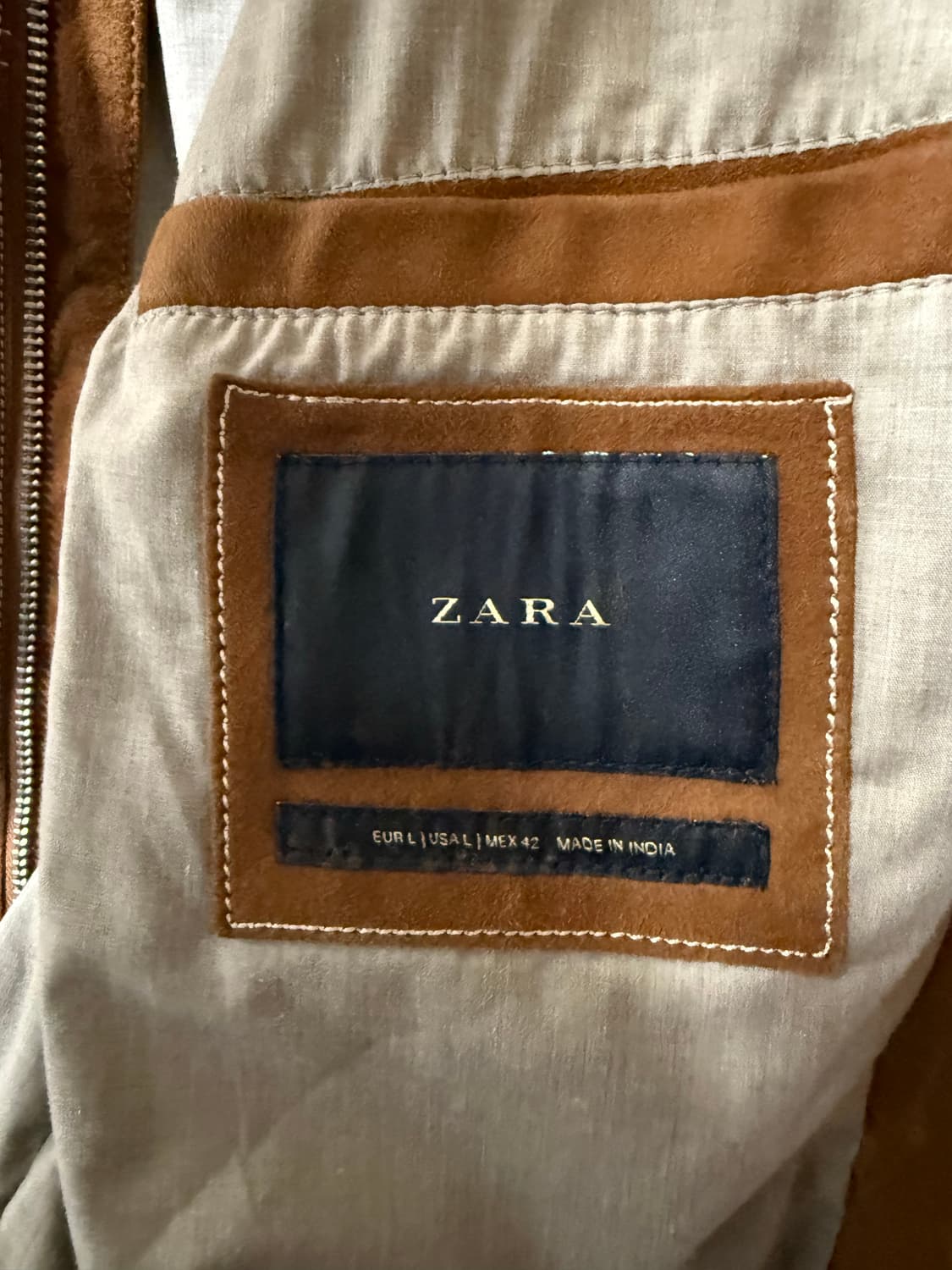 자라 양가죽 스웨이드 자켓 상품이미지5