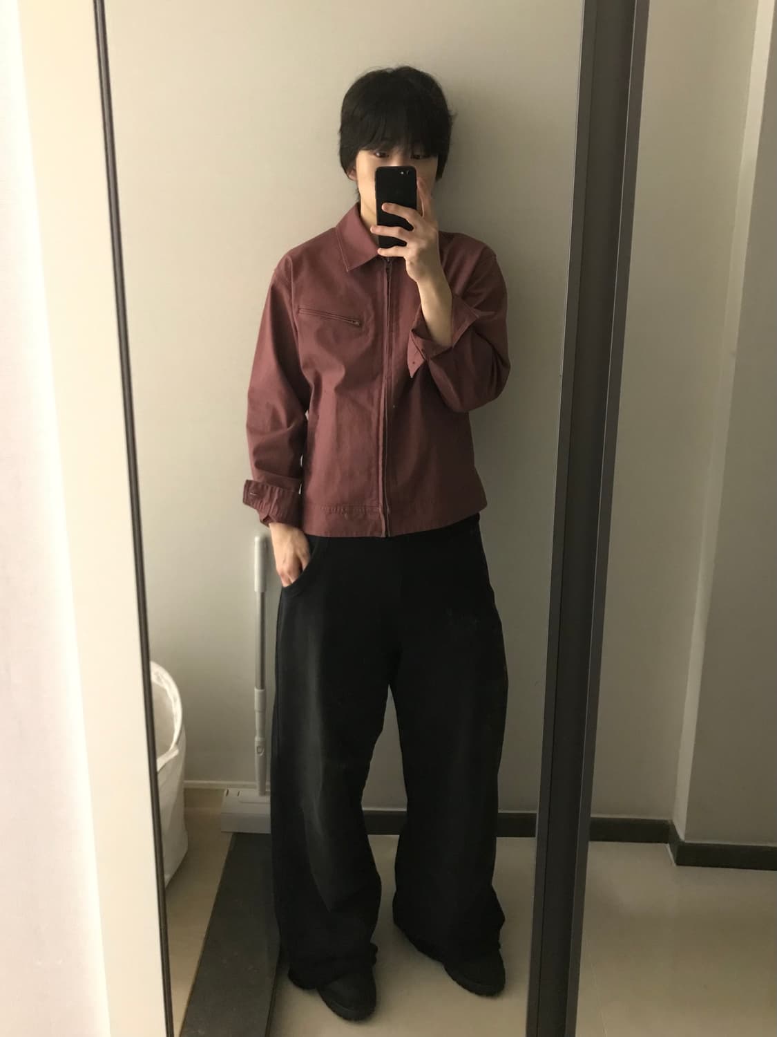 유니클로 블루종 - 버건디 상품이미지2